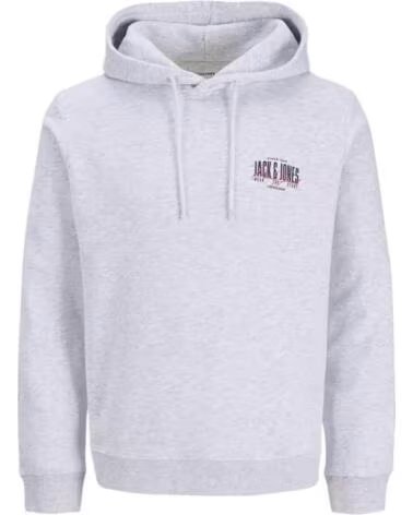 JACK AND JONES SWEAT-SHIRT À CAPUCHE JJAERO 12298491 GRIS