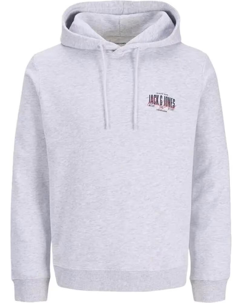 JACK AND JONES SWEAT-SHIRT À CAPUCHE JJAERO 12298491 GRIS