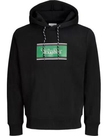 JACK AND JONES SWEAT À CAPUCHE JJBUSTER BTS 12298423 NEGRO