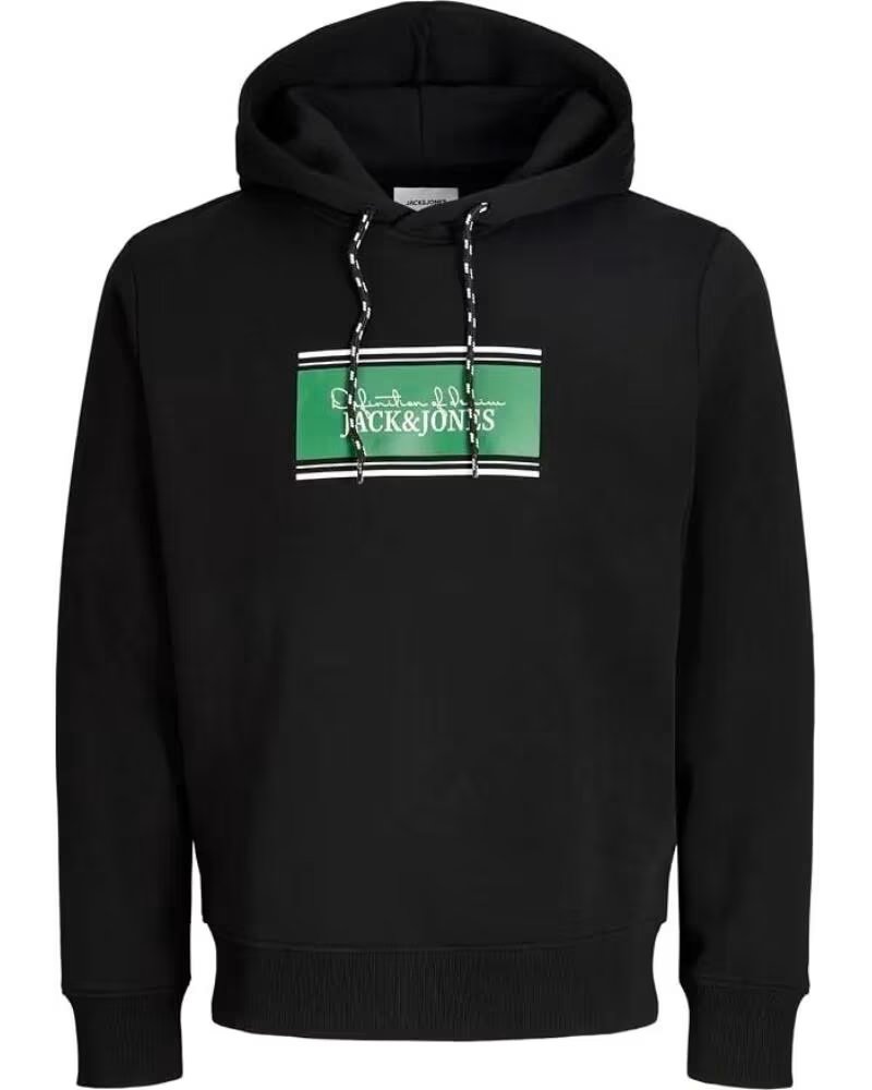 JACK AND JONES SWEAT À CAPUCHE JJBUSTER BTS 12298423 NEGRO