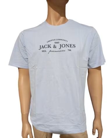 T-SHIRT JACK AND JONES JPRBLAKEVIN SS TEE FST 12298017 BLEU AZUL