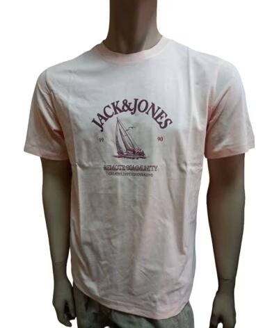 CAMISETA JACK AND JONES JORNANTUCKET TEE SS CN FST 12297895 NARANJA
