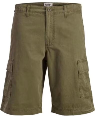 JACK AND JONES PANTALÓN CORTO CARGO JPSTCOLE MATTY 12292263 VERDE