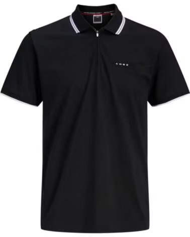 JACK AND JONES POLO JCOFUSION BRANDING SS 12289953 NEGRO
