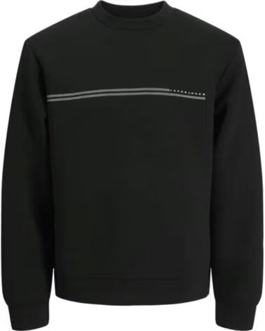 JACK AND JONES JCOFUSION SCUBA SWEAT CREW NECK SN 12289830 NOIR NEGRO