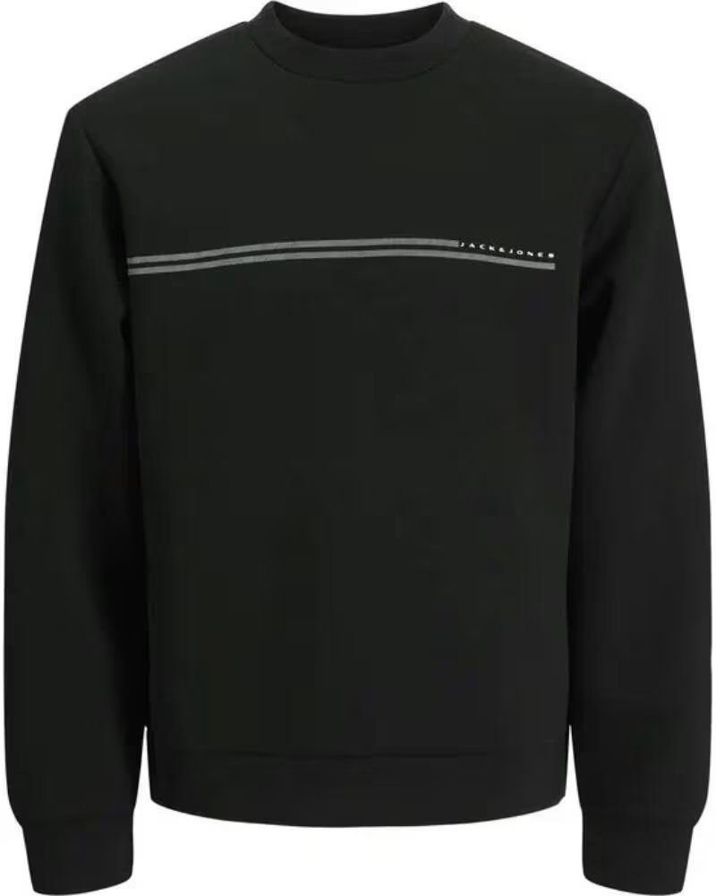 JACK AND JONES JCOFUSION SCUBA SWEAT CREW NECK SN 12289830 NOIR NEGRO