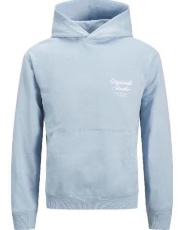 JACK AND JONES SUDADERA JORNORREBRO TYPO BACK SWEAT HOOD AZUL 12283054