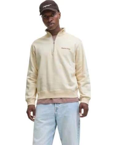 FELPA JACK AND JONES JORNORREBRO EMB SWEAT HIGH NECK SN 12282899 BEIGE
