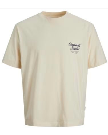 JACK AND JONES CAMISETA JORNORREBRO TYPO TEE SS CREW NECK NOOS 12282898 BEIGE
