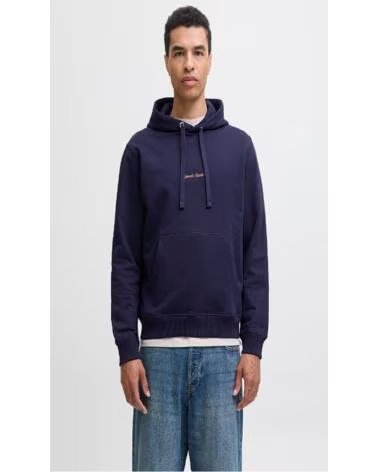 JACK AND JONES KAPUZENPULLOVER JORNORREBRO EMB 12282861 MARINEBLAU AZUL