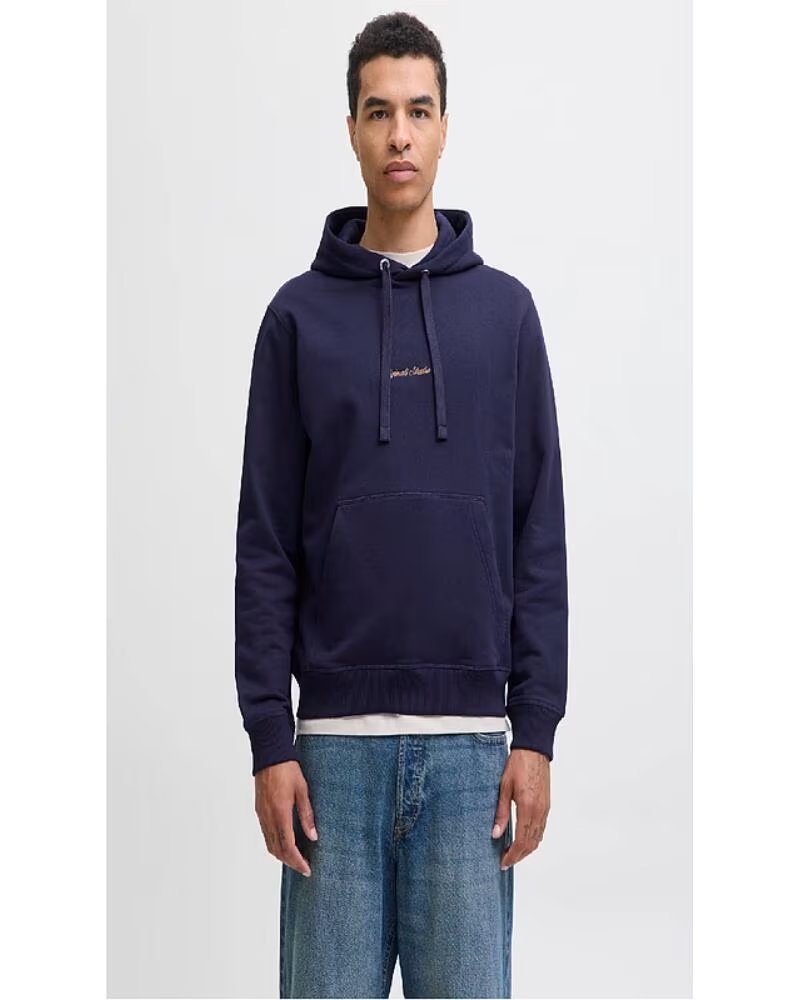 JACK AND JONES KAPUZENPULLOVER JORNORREBRO EMB 12282861 MARINEBLAU AZUL