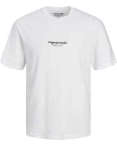 JACK AND JONES T-SHIRT JCOPACER BRANDING PRINT 12273880 BLANC BLANCO