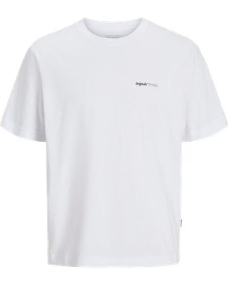 JACK AND JONES T-SHIRT JORVARENNA PAINTED BACK TEE 12273646 BLANCO