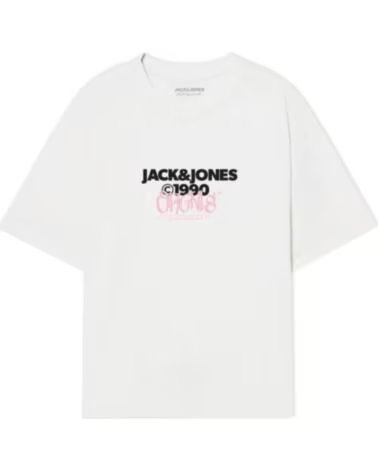 T-SHIRT JACK AND JONES JORBUSHWICK TEE SS CREW NECK FST 12263939 BLANC BLANCO