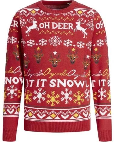 JACK AND JONES MAGLIONE JORHOHO KNIT 12221312 ROJO