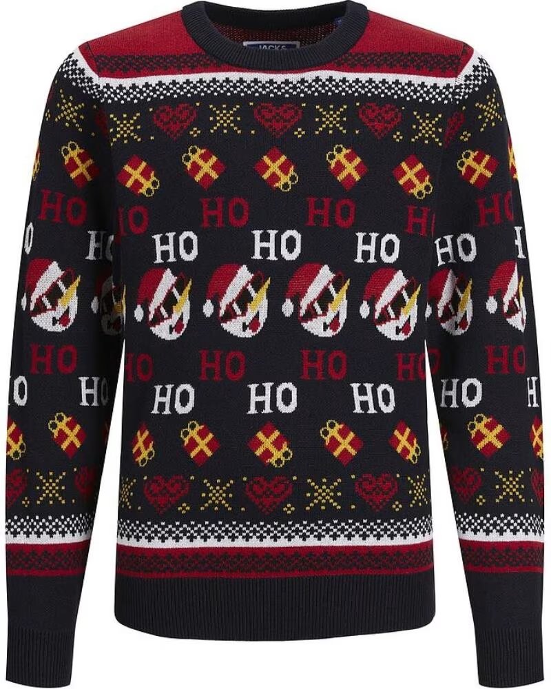 JACK AND JONES MAGLIONE JORHOHO KNIT 12221312 BLU MARINO AZUL