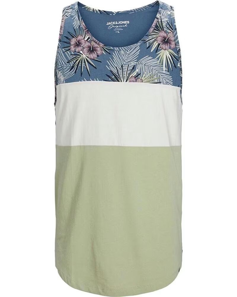 JACK AND JONES TRÄGERSHIRT JORVENICE BLOCK TANK TOP JNR 12210056 AZUL