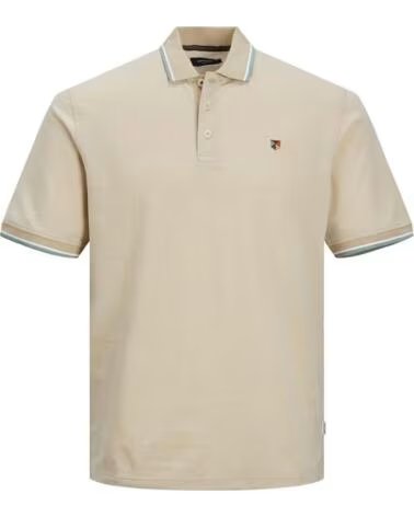 JACK AND JONES POLO JPRBLUWIN SS NOOS 12169064 BEIGE