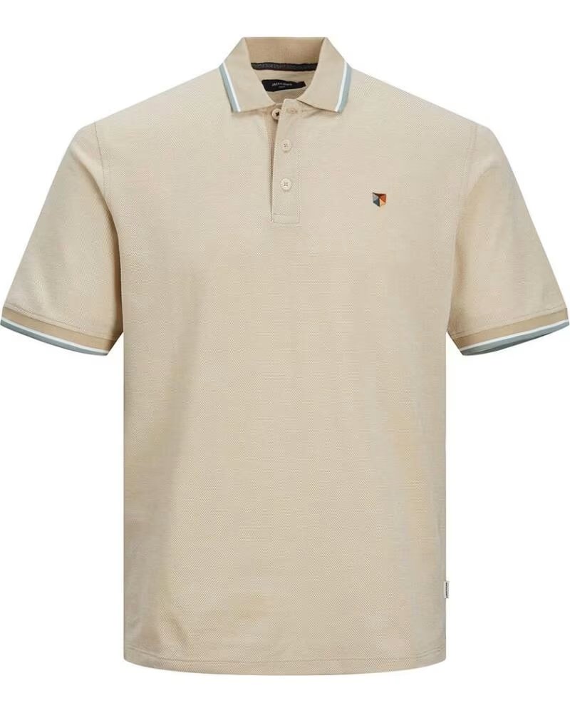 JACK AND JONES POLO JPRBLUWIN SS NOOS 12169064 BEIGE