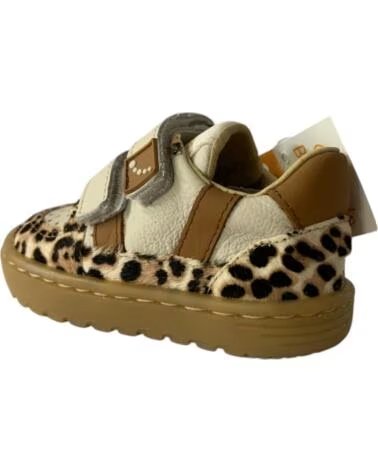 CRIOS CAICOS BLANDITOS 30049 CHAUSSURE ENFANT EN CUIR MOTIF ANIMAL BEIGE
