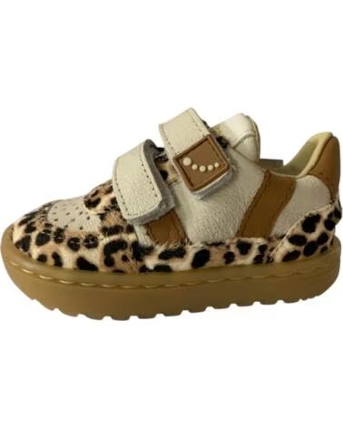 CRIOS CAICOS BLANDITOS 30049 CHAUSSURE ENFANT EN CUIR MOTIF ANIMAL BEIGE