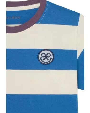 SILBON T-SHIRT MANGA CURTA MENINO RISCAS AZUL