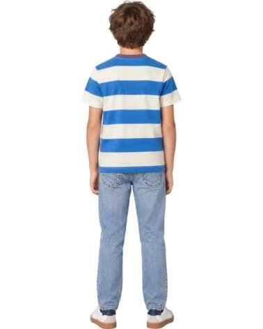 SILBON T-SHIRT MANGA CURTA MENINO RISCAS AZUL