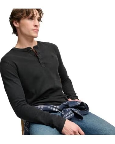 SUPERDRY T-SHIRT MANCHES LONGUES HOMME COULEUR NOIR NEGRO