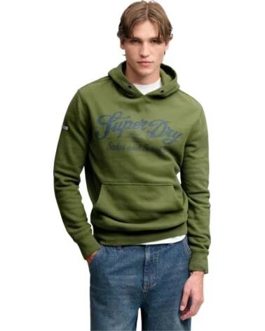 SWEAT À CAPUCHE SUPERDRY POUR HOMME VERT VERDE