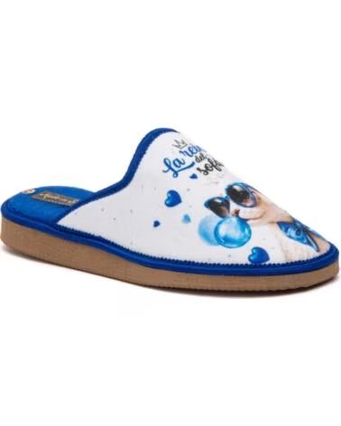 KATOSINES HAUSSCHUHE DAMEN LA REINA DEL SOFA MODELL CRP-7728 GROESSEN 35 BIS 41 BLAU AZUL
