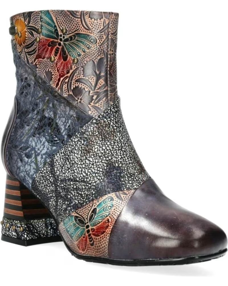 LAURA VITA TALAO-01 MEHRFARBIGE LEDERSTIEFELETTEN AZUL
