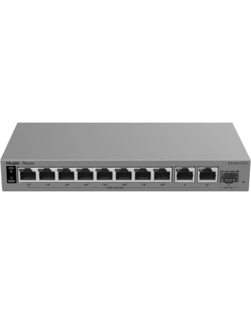 RUIJIE NETWORKS Reyee RG-ES211GS-P Switch Cloud 8P PoE 2P 1G 1