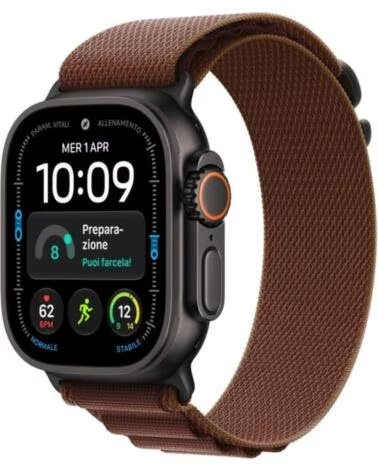 APPLE Watch Ultra 4- GPS- 49mm- Caja de Titanio Negro- Correa Loop Alpine Burdeos L
