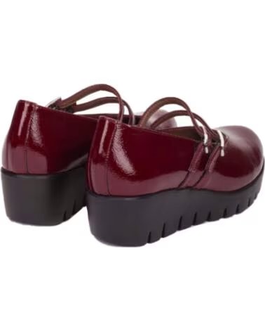 WONDERS FLACHE SCHUHE 33362 BORDEAUX ROJO