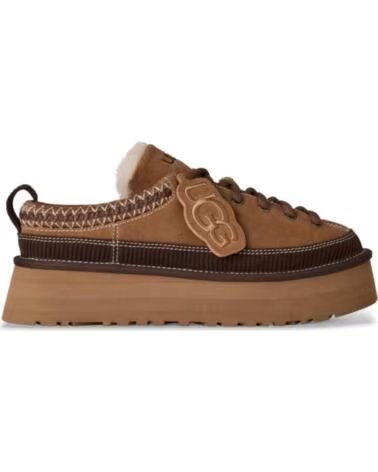 UGG SCARPE BASSE HERITAGE LACE-UP IN PELLE MARRONE DA DONNA MARRóN