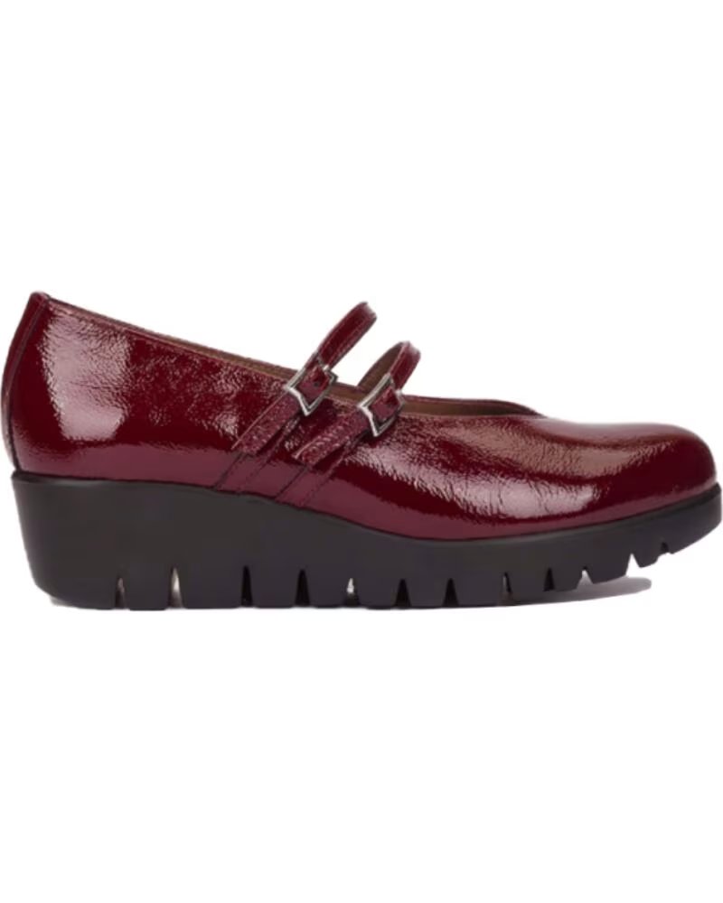 WONDERS FLACHE SCHUHE 33362 BORDEAUX ROJO