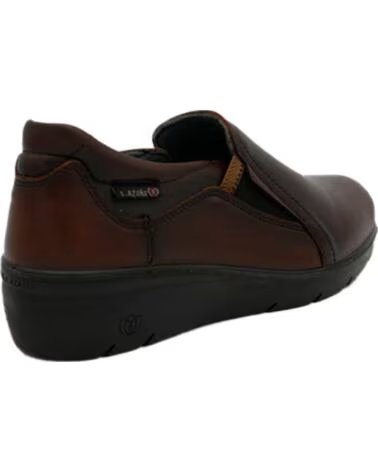 DAMEN FREIZEITSCHUHE LAURA AZAÑA 26801 AUS LEDER MARRóN