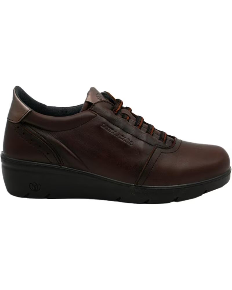ZAPATOS CASUALES DE PIEL PARA MUJER LAURA AZAÑA 26846 MARRÓN