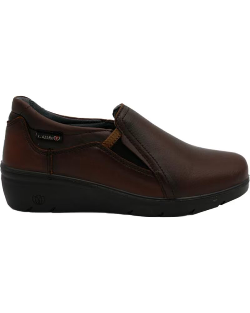 DAMEN FREIZEITSCHUHE LAURA AZAÑA 26801 AUS LEDER MARRóN