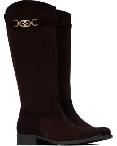 BOTAS ALTAS XTI 130786 ESTILO CLÁSSICO EM CASTANHO COM DETALHE DE FIVELA MARRON