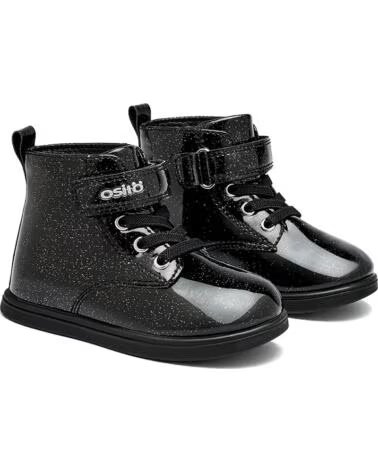 CONGUITOS STIVALETTI PER BAMBINA OSITO OSSH156013 NERO BLACK