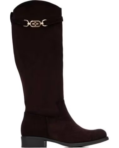 BOTAS ALTAS XTI 130786 ESTILO CLÁSSICO EM CASTANHO COM DETALHE DE FIVELA MARRON