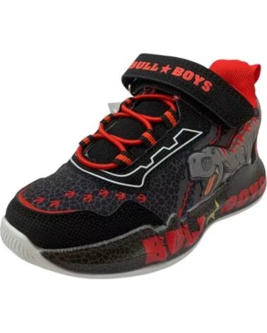 TÉNIS INFANTIS BULL BOYS T-REX DNAL 5140 PRETO E VERMELHO ROJO