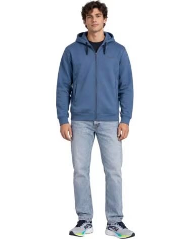 SUDADERA CON CAPUCHA Y CREMALLERA PARA HOMBRE TRANGO AZUL
