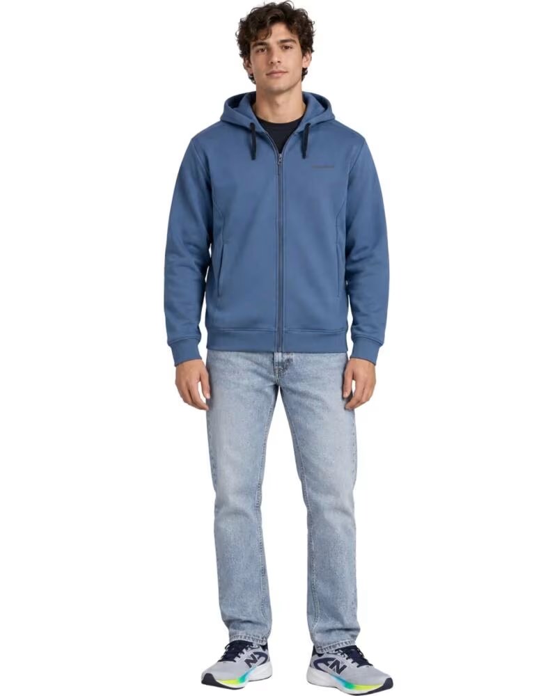 SUDADERA CON CAPUCHA Y CREMALLERA PARA HOMBRE TRANGO AZUL