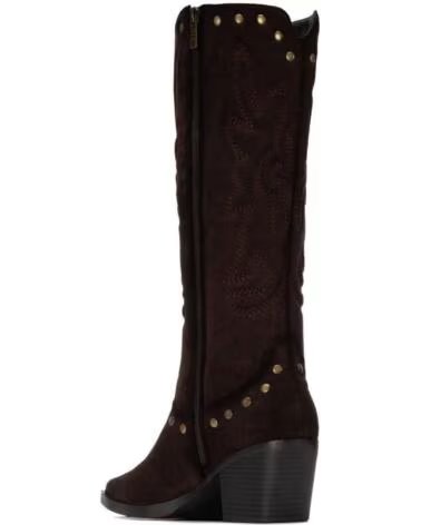 XTI BOTTES À TALONS FEMME 146508 STYLE COWBOY DAIM SYNTHÉTIQUE MARRON