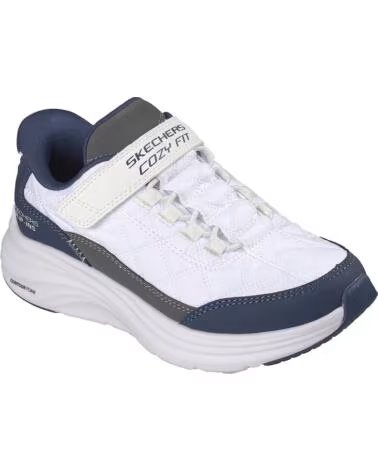 SKECHERS BASKETS SLIP-INS 404200L CONTOUR FOAM WHITENAVY