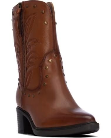 BOTTINES SANTIAGS EN CUIR CARMELA 164251 COULEUR CAMEL