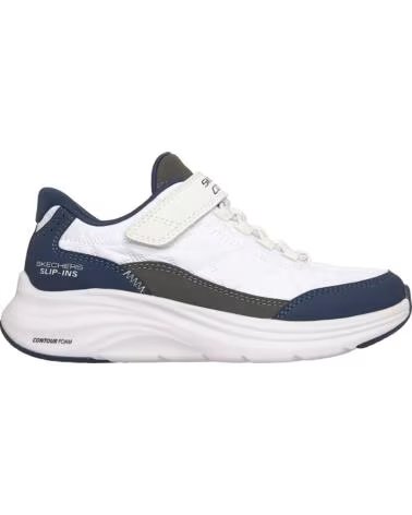 SKECHERS SNEAKER SLIP-INS 404200L CONTOUR FOAM WHITENAVY