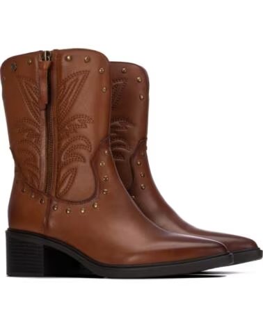 BOTTINES SANTIAGS EN CUIR CARMELA 164251 COULEUR CAMEL